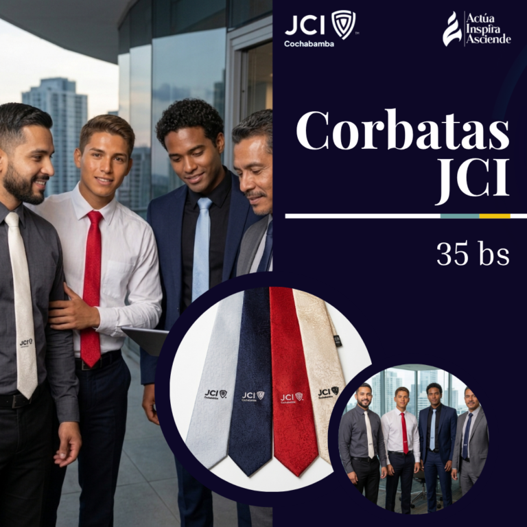 Corbatas JCI - nuevo logo bordado